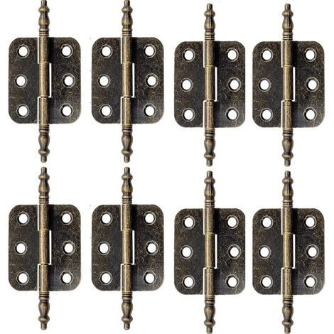 8 PCS Charnière Laiton Antique avec Vis Charnière Plate Vintage 70 35mm Charniere Porte Placard Vintage Charnières Pliantes en Bronze Charnière Meuble Ancien pour Boite à Bijoux, Armoire (1/5)