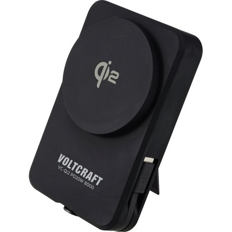 VOLTCRAFT VC-Qi2 PD20W 8000 Powerbank 8000 mAh Fast Charge LiPo  Schwarz Statusanzeige