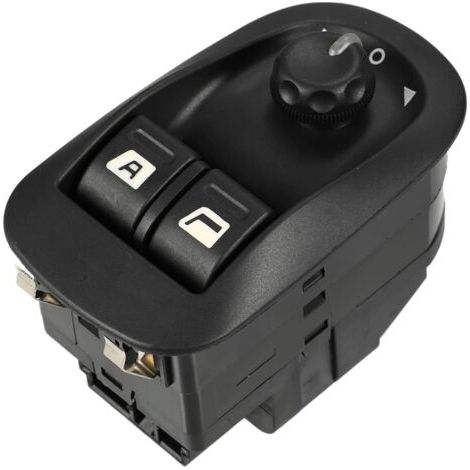 Elektrischer Spiegelverstellschalter, kompatibel mit Peugeot 206 2000-2009, robuste, schwarze Kunststoff-Außenspiegel mit elektrischer Klappfunktion (1/3)