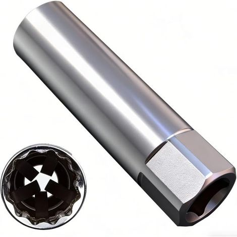 Douille de Bougie 14 MM, Démontage de Clé de Bougie D'allumage, Douille Bougie Allumage, Bougie Allumage Outil De Retrait Pratique, Compatible avec 14 mm (1/5)