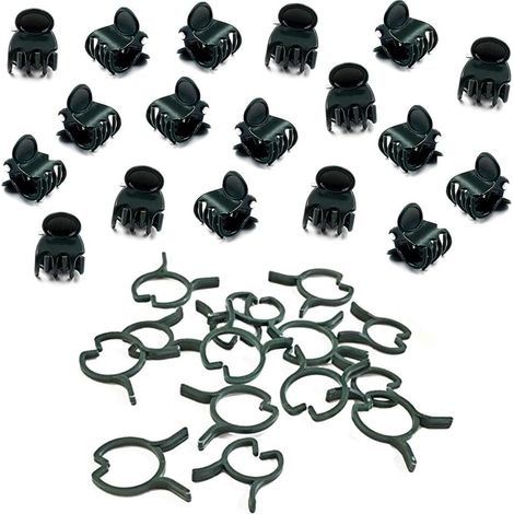 Lot de 100 pinces à orchidée pour plantes et orchidées - 100 pinces à plantes - Pour plantes grimpantes - Support en plastique (1/5)
