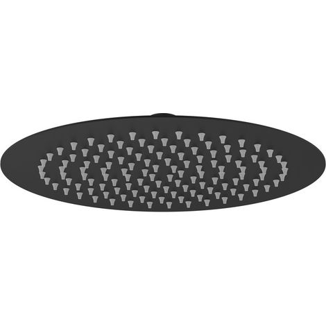 Soffione tondo diametro 25 cm nero opaco - serie Giove (1/2)