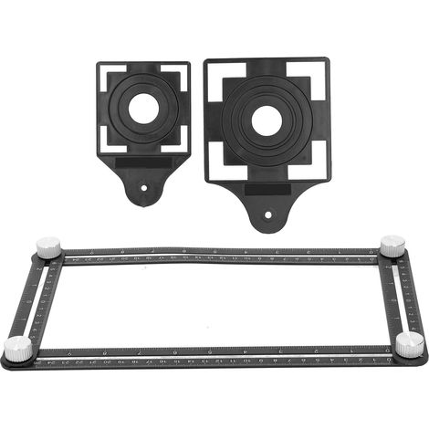 Règle multi-angles à 4 plis pour le positionnement des carreaux muraux et de sol, universelle avec repère de trous (1/5)