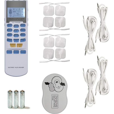 TENS-Gerät YK15AB, Modell 2025 (neuestes Modell): EMS-Muskelstimulator, 4 Ausgänge, 15 Modi, tragbares Elektrotherapiegerät  Elektronisches Impulsmassagegerät – AquaForge