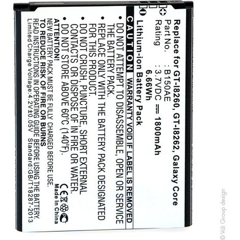 NX - Batterie téléphone, smartphone, GSM pour Samsung 3.8V 1800mAh - B150AEB185BCB185B