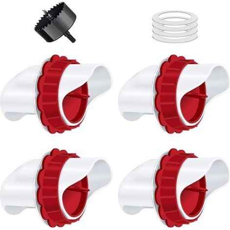 Automatic Chicken Feeder – Set of 4 – Gravity System for Buckets and Trays – Durable PP Material for Harsh Environments (1/5)