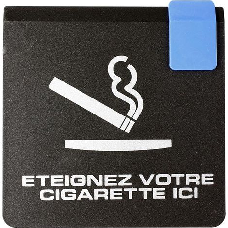 Plaque de porte Merci d'éteindre avant de jeter - Europe design 95x95mm - 4270128