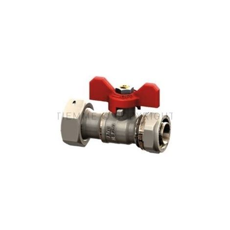 Vanne papillon à compression Multicouche ø16 tournant F1/2"rouge