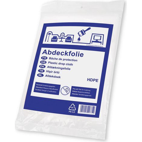 Schutzplanen für Malerarbeiten 4x12,5 m HDPE-Renovierungsfolie 30099021