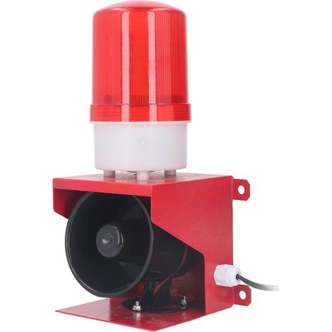 1 Sirène Alarme Industrielle, Sonore Et Lumineuse 115 Db, Étanche Ip65, Pour Extérieur Et