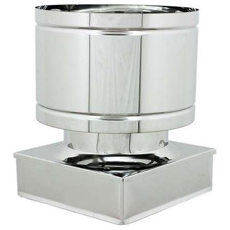Fumaiolo da 22x32cm tipo botte 4 venti inox aisi 304 base rettangolare (1/3)