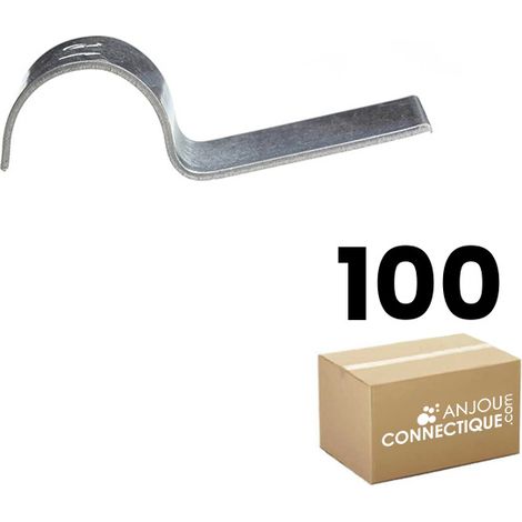 Boîte de 100 attaches métalliques à clouer pour tube, câbles ou bande perforée Ø16 - Ram