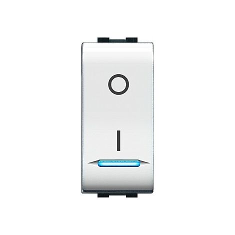 Interruttore Bipolare Illuminabile Mylife 16Ax ( ELETTROCANALI cod. ECL4015WH )