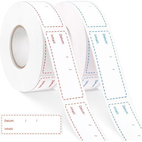 QORVA-1000 étiquettes autocollantes pour congélateur, 75 x 25 mm, amovibles et imperméables, pour contenants alimentaires, verres et confitures. (1/5)