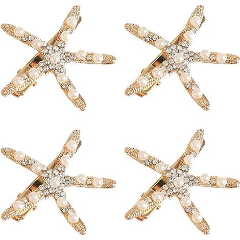 Accessoires cadeaux perles étoile de mer strass pinces à cheveux étoile de mer