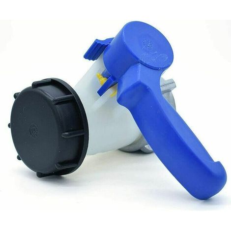 Schwimmmutter-Absperrklappe aus Aluminium, Typ S60x6, für IBC-Tanks mit einem Fassungsvermögen von 1000 Litern.
