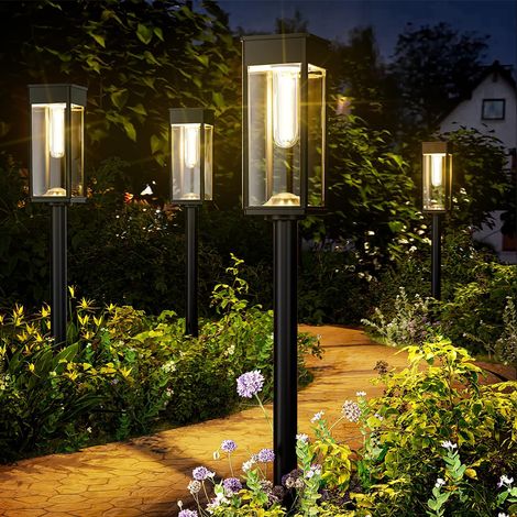 Extrêmement Lumineuses Lampe Solaire Exterieur Jardin,2 Pièces Lampes de Chemin Solaires IP65 Étanche Lampes Solaires Eclairage Pour Jardin,Terrasse,Pelouse,Extérieu(Blanc Chaud) (1/5)