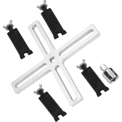 Clé à quatre mâchoires pour bouchon de réservoir de carburant, outil de démontage et d'installation réglable du capteur de pompe à carburant (1/5)
