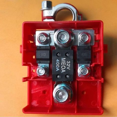 Connecteur de Terminal de Distribution de Batterie Fondu de Voiture 32V 400A, Pinces à Dégagement Rapide pour Accessoires de Voiture (rouge) (1/3)