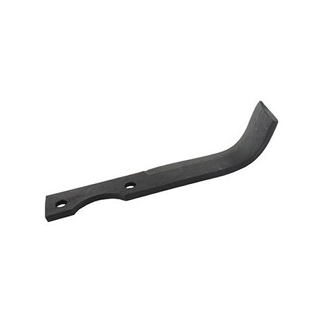 Cuchillo de fresas izquierdo para motocultor adaptable a BCS - Longitud: 193 mm, diámetro de agujero ø 8,5 mm, distancia entre agujeros 55 mm. Tipo bineur.