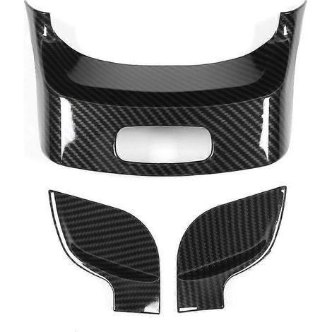 Ensemble de 3 caches décoratifs pour interrupteurs d'accoudoir, compatibles avec Mercedes-Benz W247 X247 (à partir de 2019) (style fibre de carbone). (1/4)