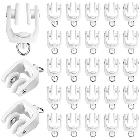 Poulies pour tringle à rideaux, accessoires pour tringle à billes, poulies pour rail de guidage de 1 cm, accessoires à crochet (10 pièces)