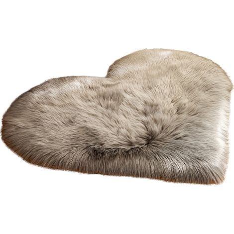 Tapis Shaggy - Imitation Peau De Mouton En Polyester - Non Glissant - Pour Chambre À Coucher Salon Ou Bureau - 30 x 40 cm - 1 Pièce (1/2)