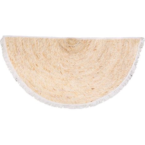 Alfombra fibra natural tejido artesanal marrón 100x50x1 (1/5)