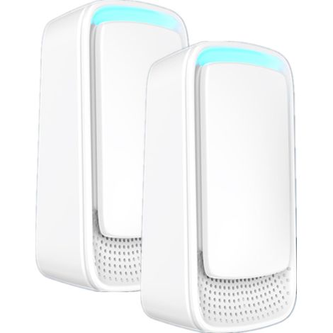 Purificateur d'air pour chambre à coucher, lot de 2, ioniseur portable silencieux à ions négatifs, pour fumeurs