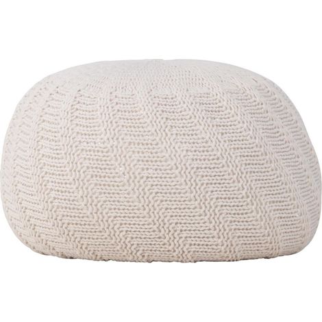Ted Pouf Ø45 cm Offwhite. (1/4)