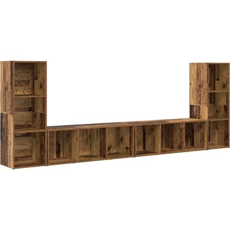 Maison Exclusive - Conjunto de mueble de TV 4 pcs Madera Vieja 37