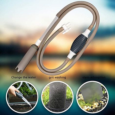 Changeur d'eau pour aquarium, tuyau de siphon, pompe à eau, nettoyeur de sable, dispositif d'aspiration des déchets, outils de nettoyage manuels, pompe à eau.