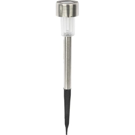 Einfache Solar-Pollerleuchte mit Dämmerungssensor, 31 cm, weiße LED (1/5)
