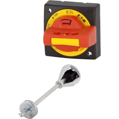 Eaton PKZ0-XRH Maniglia di accoppiamento con la barra di chiusura (L x L x A) 64 x 64 x 54 mm Rosso, Giallo 1 pz. (1/4)