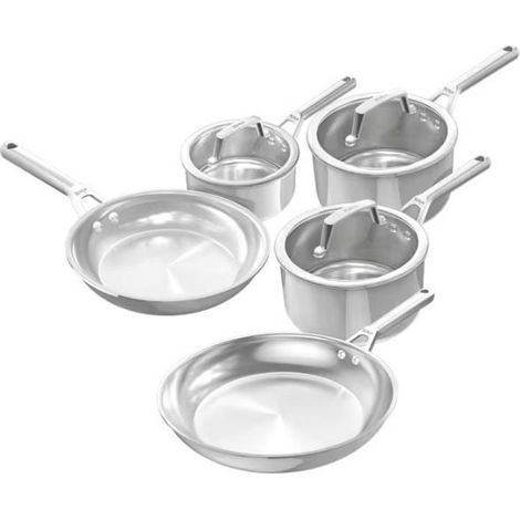 Set di pentole in acciaio inox NINJA EverClad C95005EUI da 8 pezzi, 3 strati, induzione, forno a 300 °C (1/5)