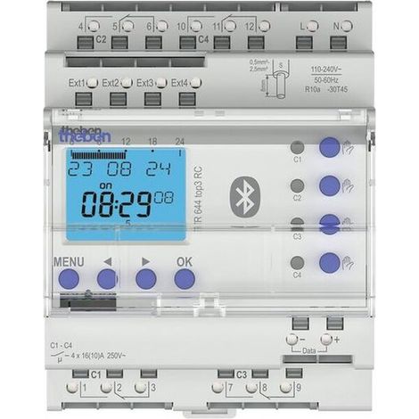 Digitale Zeitschaltuhr Theben TR 644 800 Speicher 600 W LED