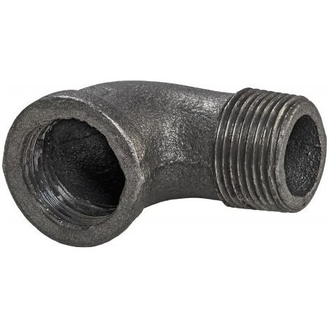 Dolle Rohrsystem L-Joint M-F, Winkel, Verbindung, Fitting, schwarz Regalträger