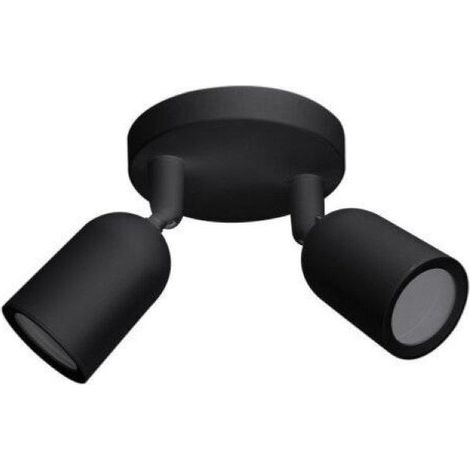 Spot LED en Saillie Double Orientable NOIR pour Ampoule GU10 - SILAMP (1/2)