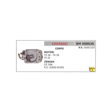 Cuerpo del carburador Desbrozadora KAWASAKI TH26 TH34 ZENOAH GZ30N 16160-2103