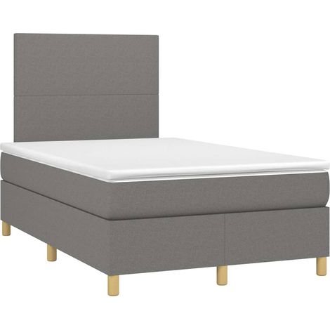 Maison Exclusive - Cama box spring con colchón tela gris oscuro 1 (1/5)