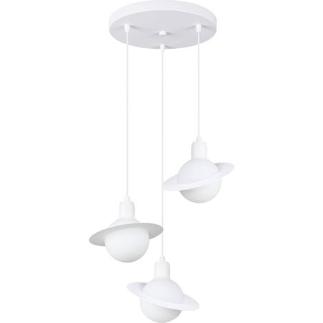 Suspension Hyperion blanche triple Ø32 3xG9 8W Sollux (1/5)