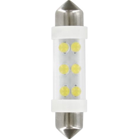 24V Led Series - 6 Led - 11x41 mm - SV8,5-8 - 2 pz - Scatola - Bianco (1/4)