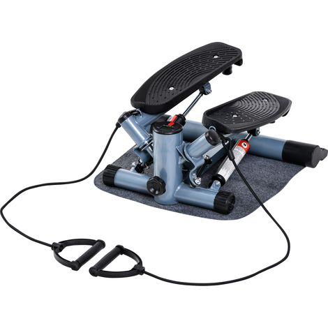 Mini Stepper Step Machine with Resistance Bands Cushion Mat for Leg Arm Full Body Training Fitness Stair Stepper (1/5)