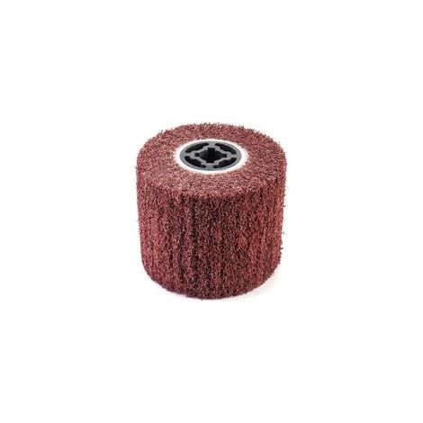 Brosse Abrasive Brosse en Fiber Synthétique pour Renovateur Extérieur, Ø120x100x19mm, Grano 80