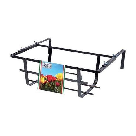 BALCONIERA TULIPANO REGOLABILE - FERRO BATTUTO VERN NERO CM 50X22 H.CM 15- 5 pezzi