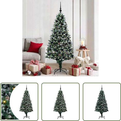 LED-Beleuchtung -  Künstlicher Weihnachtsbaum mit 300 LEDs mit Ständer Grün 180 cm (1/5)