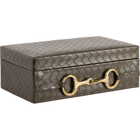 Boîte de rangement olive matelassée chic - olive (1/5)