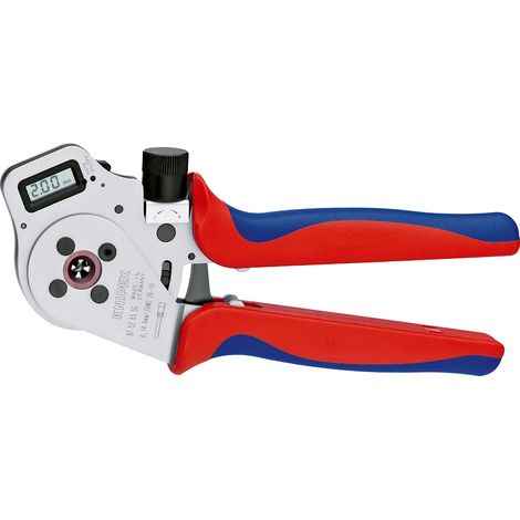 KNIPEX 97 52 65 DG A Crimpadora de 4 mandriles para terminales girados con mangos multicomponentes cromado 250 mm (1/4)