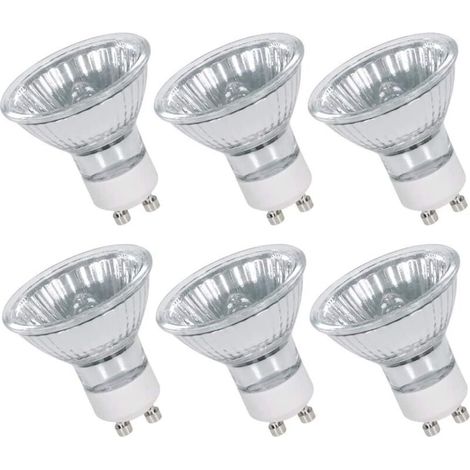 Ampoules halogènes GU10 50 W 220 V, spots halogènes, 450 lm, blanc chaud 2800 K, angle de faisceau 40°, culot GU10 à 2 broches (1/5)