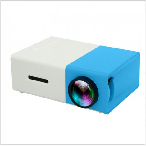 Filiyano – projecteur bleu – 1 mini projecteur bleu, projecteur vidéo LED Full HD pour téléphone portable, idéal pour le home cinéma et l'extérieur. (1/5)